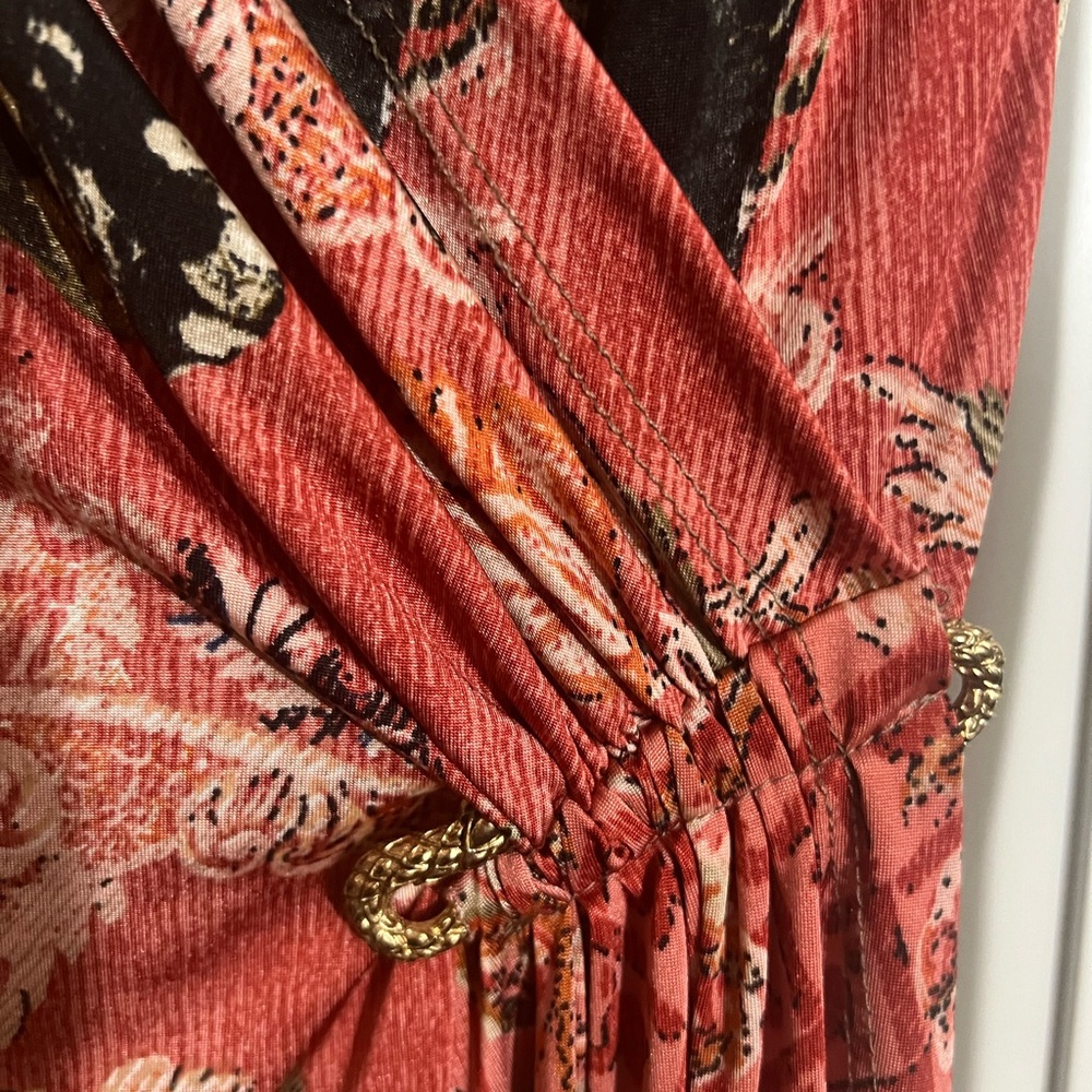 Roberto Cavalli Multicolor Floral Long Sleeve Midi Dress - Picture 3 of 11